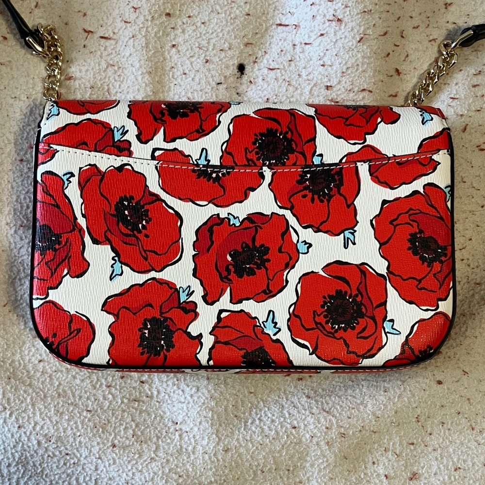 Kate Spade White and Red Poppy Crossbody Bag with free gift - Picture 4 of 11